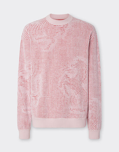 Ferrari Sudadera de rizo jacquard con motivo Cavallino Dots Glicina 22750f