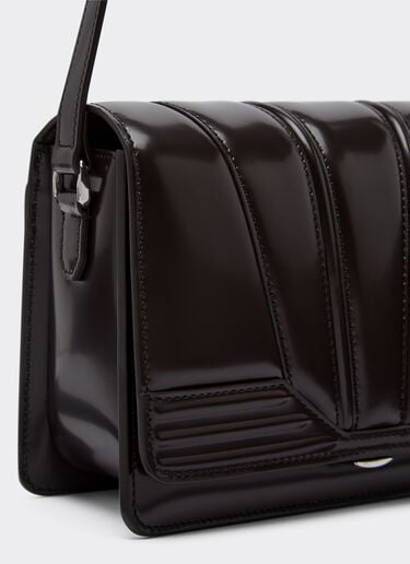 Ferrari Ferrari GT crossbody bag in brushed leather Dark Brown 21368f