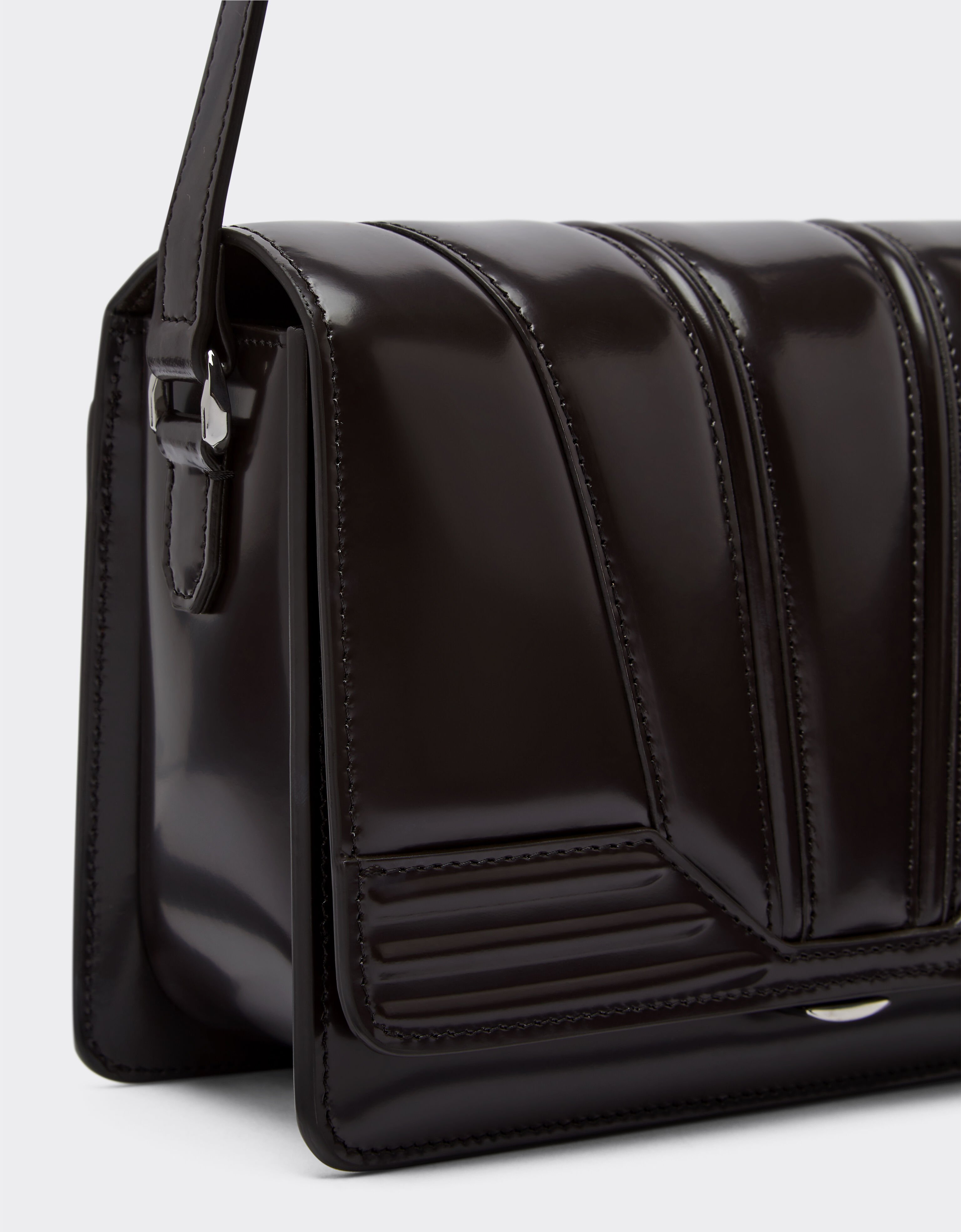 Ferrari Ferrari GT crossbody bag in brushed leather Dark Brown 21368f