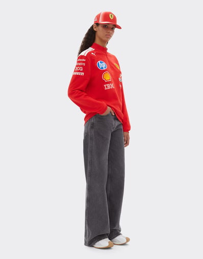 Ferrari Replica 2026 Puma for Scuderia Ferrari HP Sweatshirt mit halbem Reißverschluss Rot LA0H9f