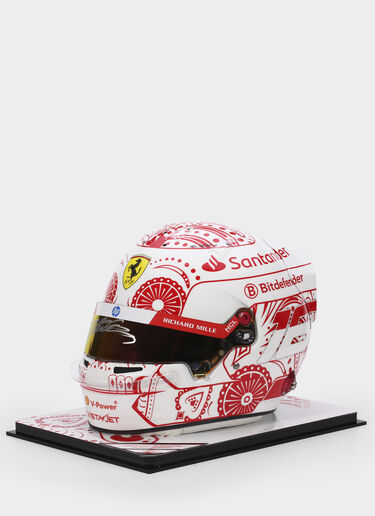 Ferrari Casco con firma auténtica Charles Leclerc México Edición Especial 2024 a escala 1:1 Rojo carrera LA00Hf