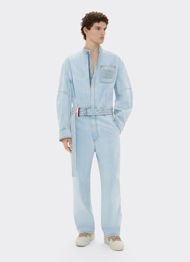 Ferrari Ferrari x Charles Leclerc stone-washed denim jumpsuit Light Denim 22776f