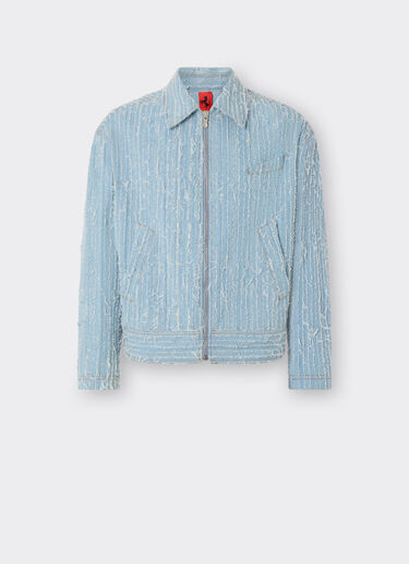Ferrari Veste en jean effiloché et décoloré Denim clair 22417f