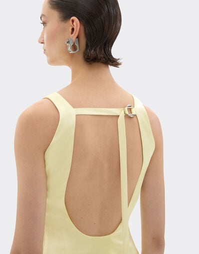 Ferrari Top en satin stretch Jaune Iris 49932f