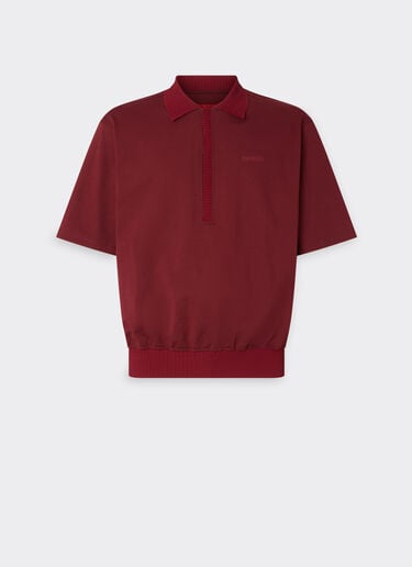 Cotton polo shirt with 7X7 check motif Ferrari Cotton polo shirt with 7X7 check motif Mahogany 22515f