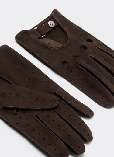 Gants de conduite en daim Ferrari Gants de conduite en daim Espresso 22709f