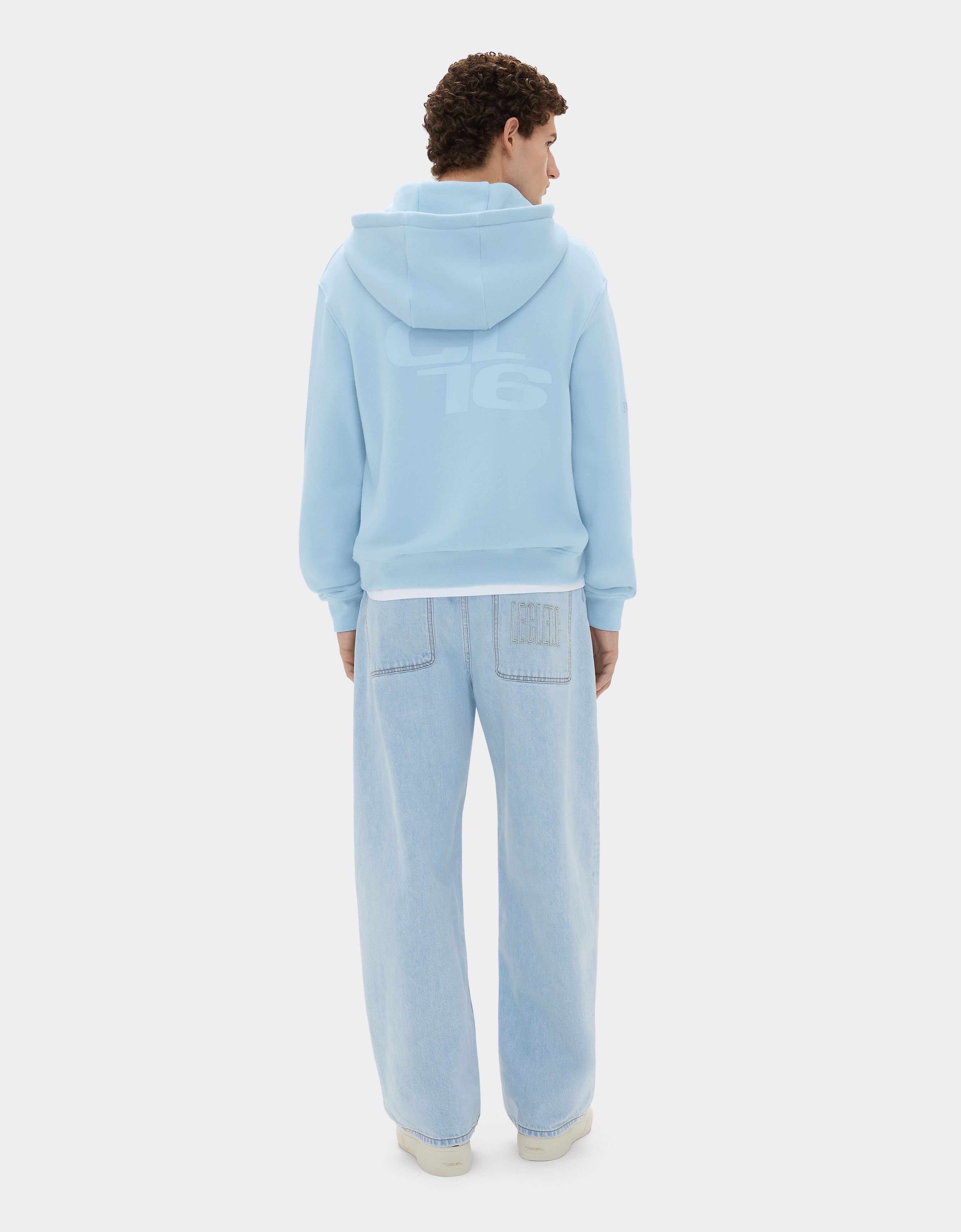 Ferrari Sweat à capuche Ferrari x Charles Leclerc Bleu Acier 49124f