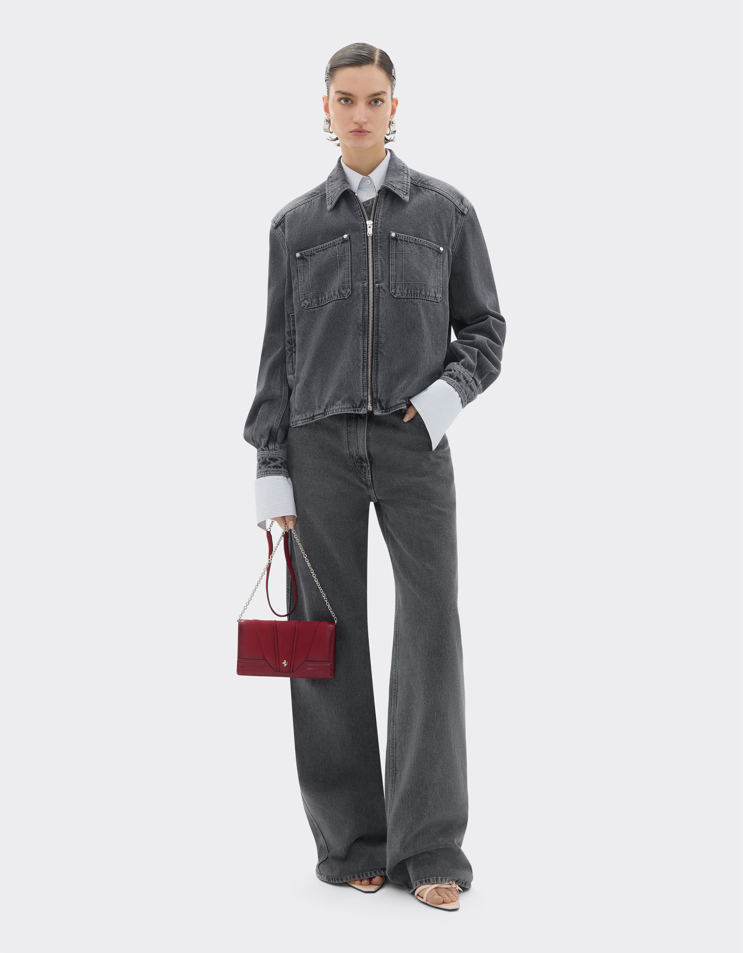 Ferrari Dark marbled denim trousers Granite Gray 49946f