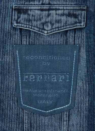 Ferrari Reconditioned by Ferrari leather overshirt jacket Light Denim 50000f