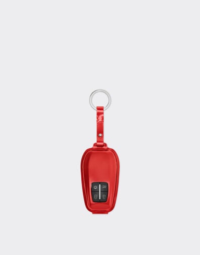 Ferrari Ferrari keyring in glossy leather Rosso Dino 49749f