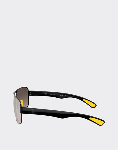 Ferrari Ray-Ban for Scuderia Ferrari RB3763M in black metal and plastic with polarised mirror gradient grey lenses Black LA01Df