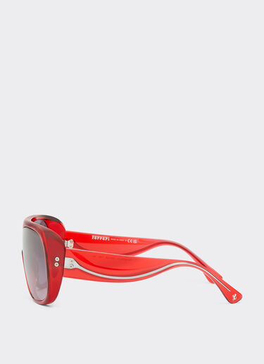 Ferrari Ferrari sunglasses in transparent red acetate with pink to red gradient lenses Red F1271f
