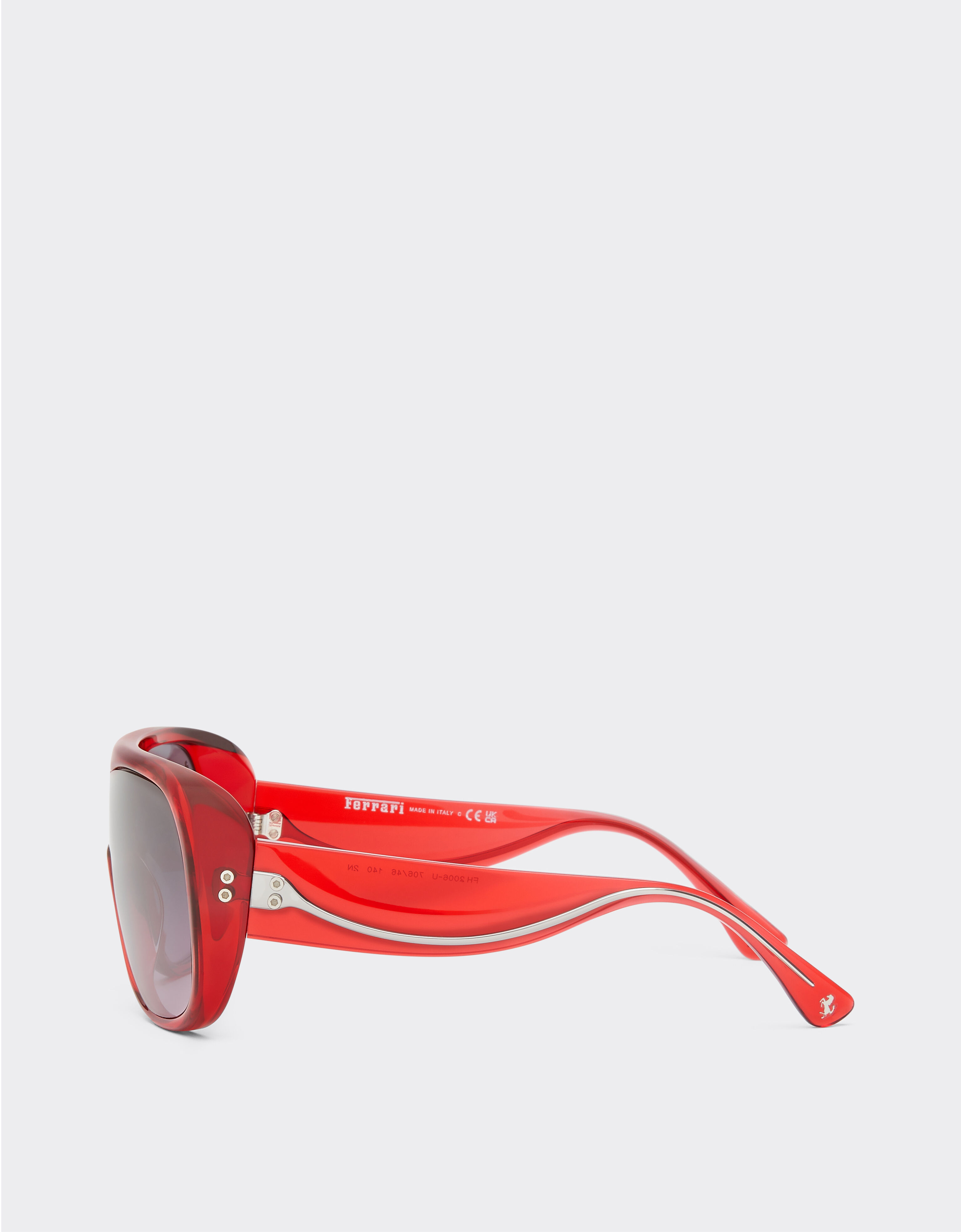 Ferrari Ferrari sunglasses in transparent red acetate with pink to red gradient lenses Red F1271f
