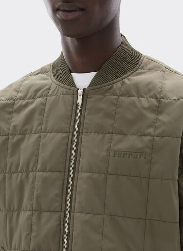 Technical Nylon Bomber Jacket with 7x7 Check Ferrari Technical Nylon Bomber Jacket with 7x7 Check Verde Cachi CWMOU0037WNY0001f