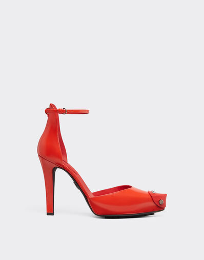 Ferrari Court shoes in brushed leather Rosso Dino 22127f