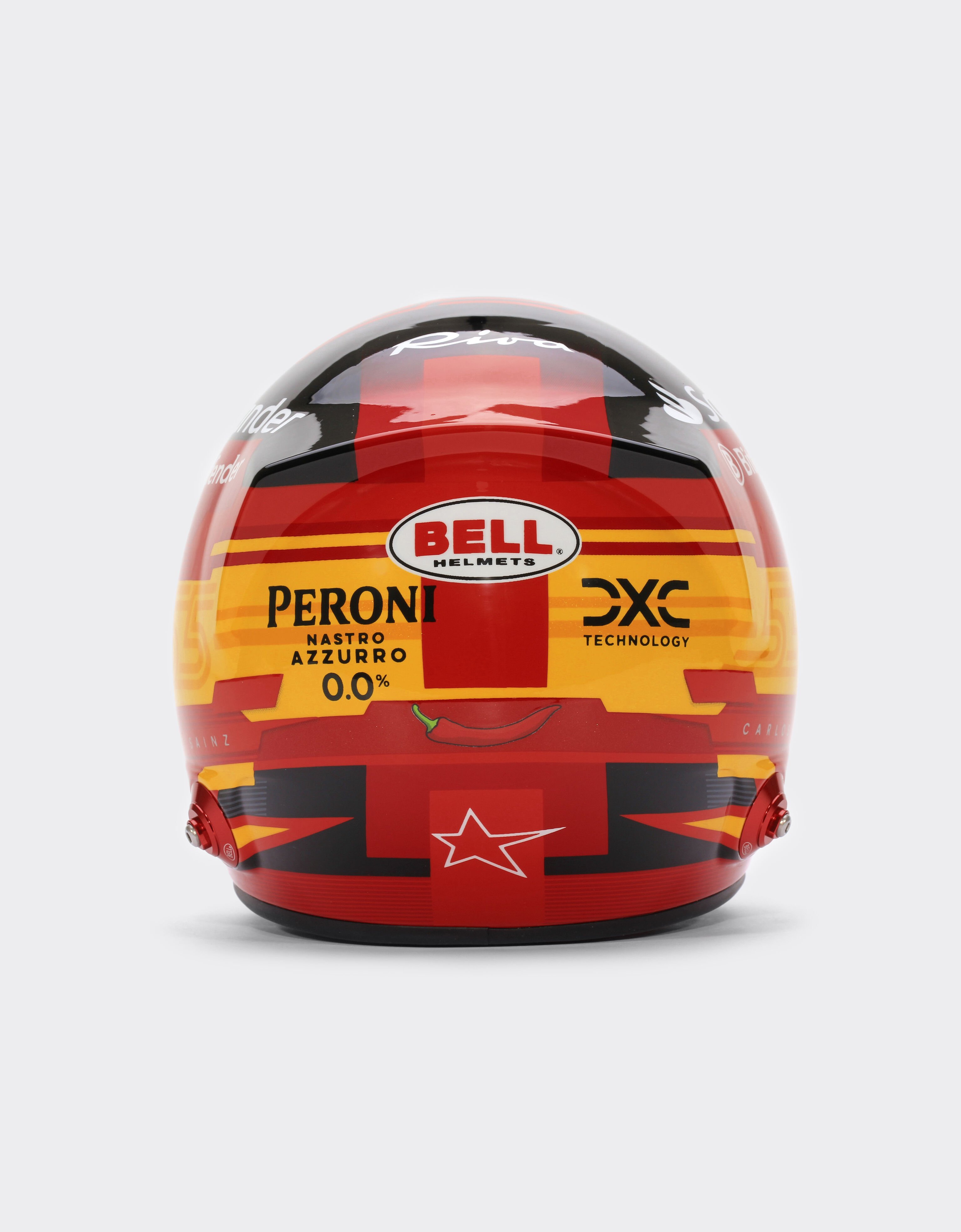 Ferrari 2024 Carlos Sainz helmet in 1:1 scale Red F1343f