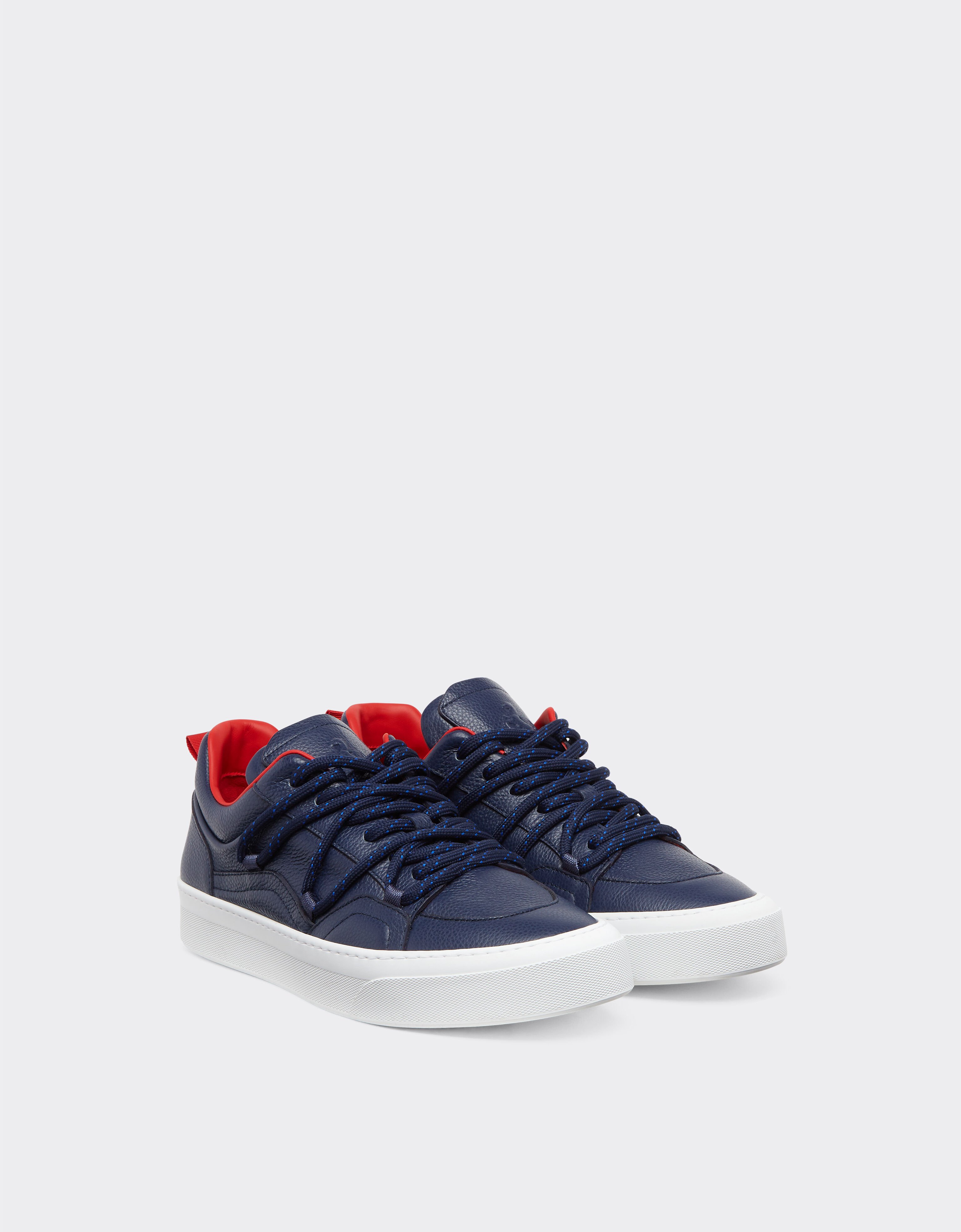 Ferrari Trainers in tumbled leather Navy 22067f