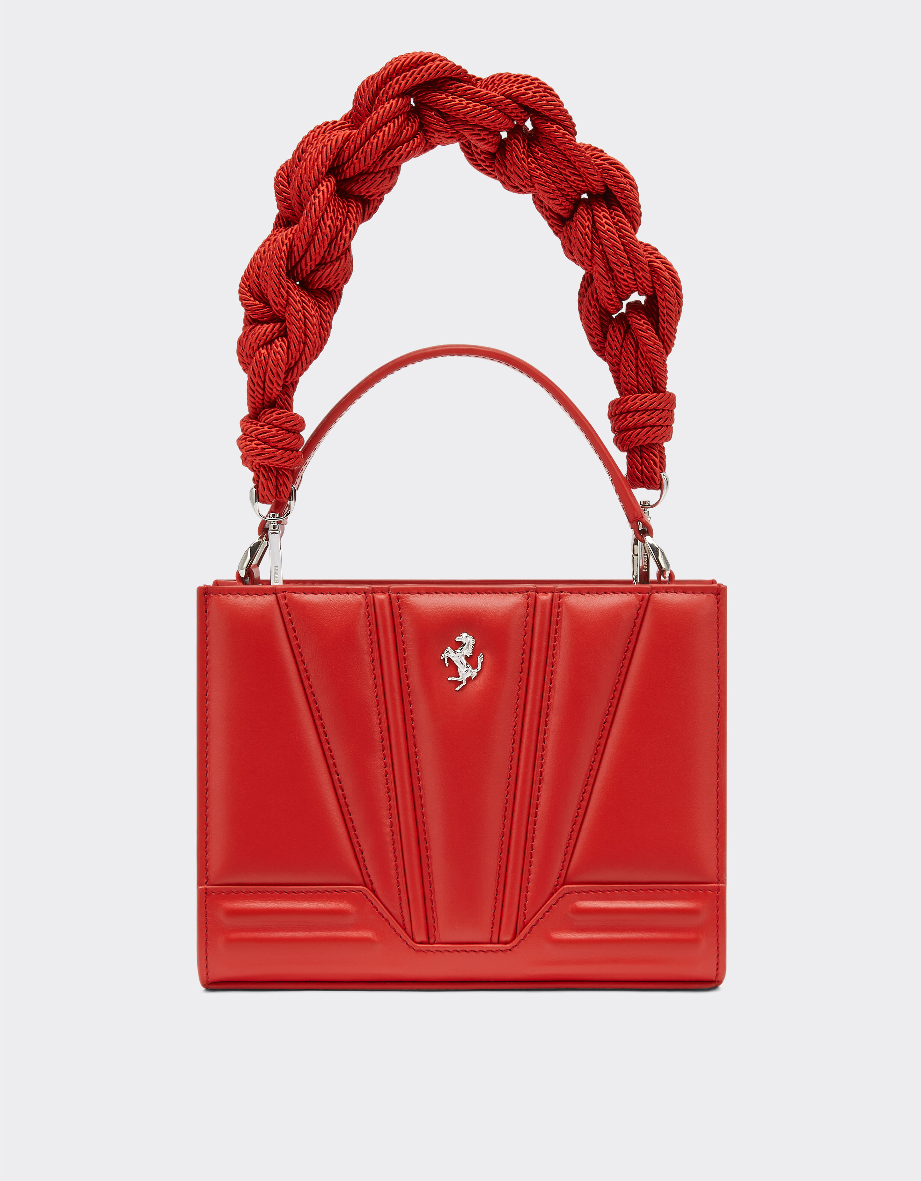 ${brand} Ferrari GT leather micro tote bag with scoubidou detail ${colorDescription} ${masterID}