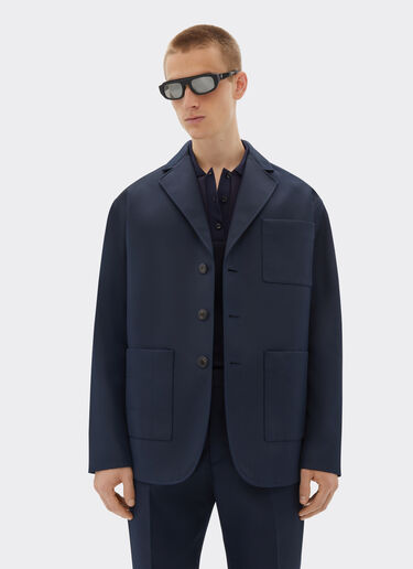 Ferrari Blazer in two-tone double-sided tech fabric Navy 21763f