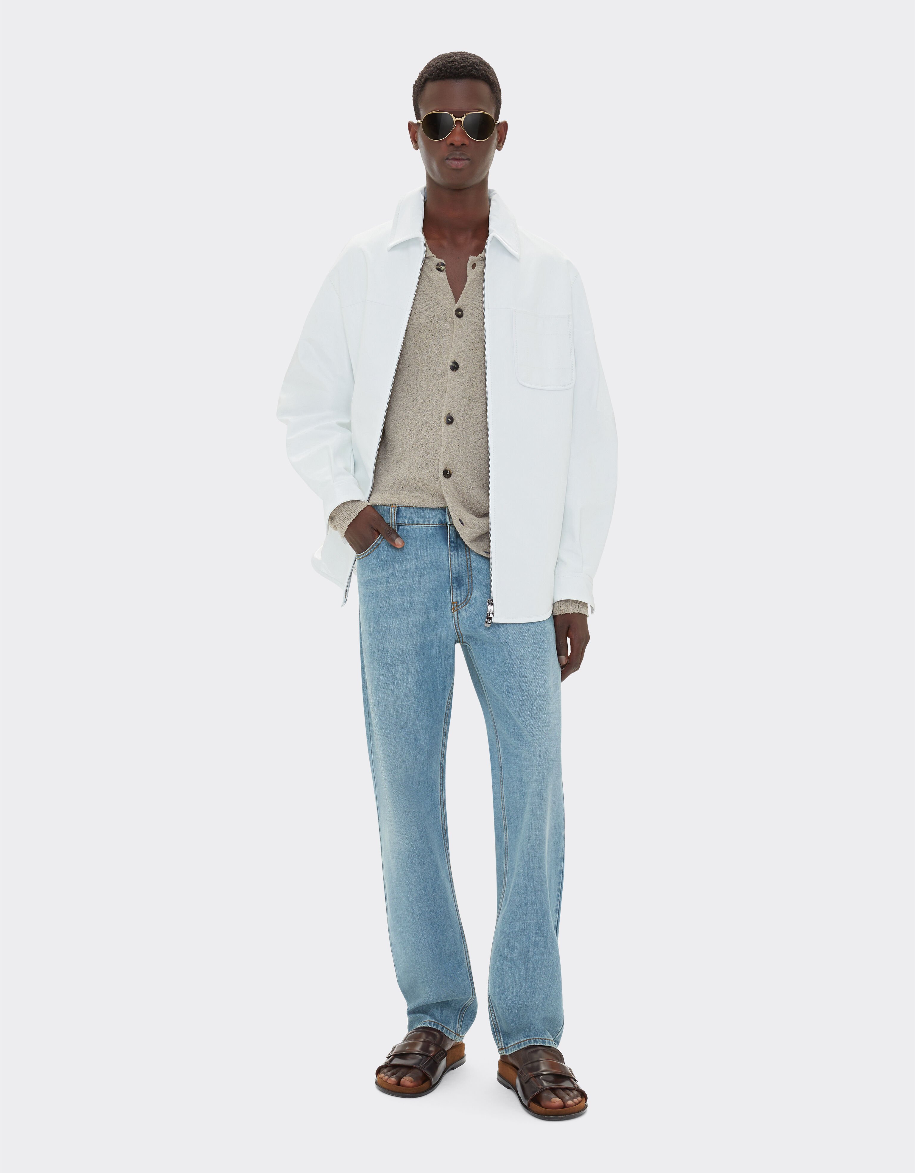 Ferrari Pantalon cinq poches en denim Denim clair 22229f