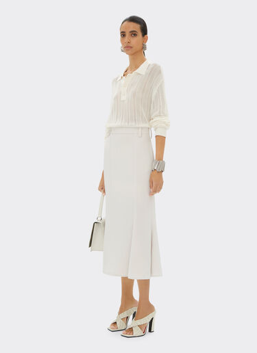 Ferrari Midi skirt in recycled satin Ecru 21868f