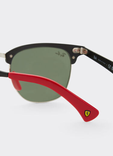 Ferrari Ray-Ban für Scuderia Ferrari RB3807M aus schwarzem Metall mit grünen Gläsern Schwarz F1511f