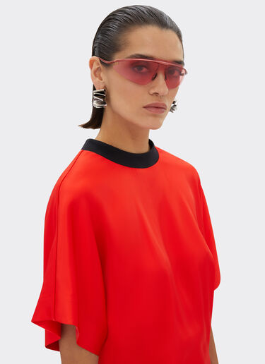 Ferrari Lunettes de soleil Ferrari en métal rouge avec monture rouge Rouge F1529f