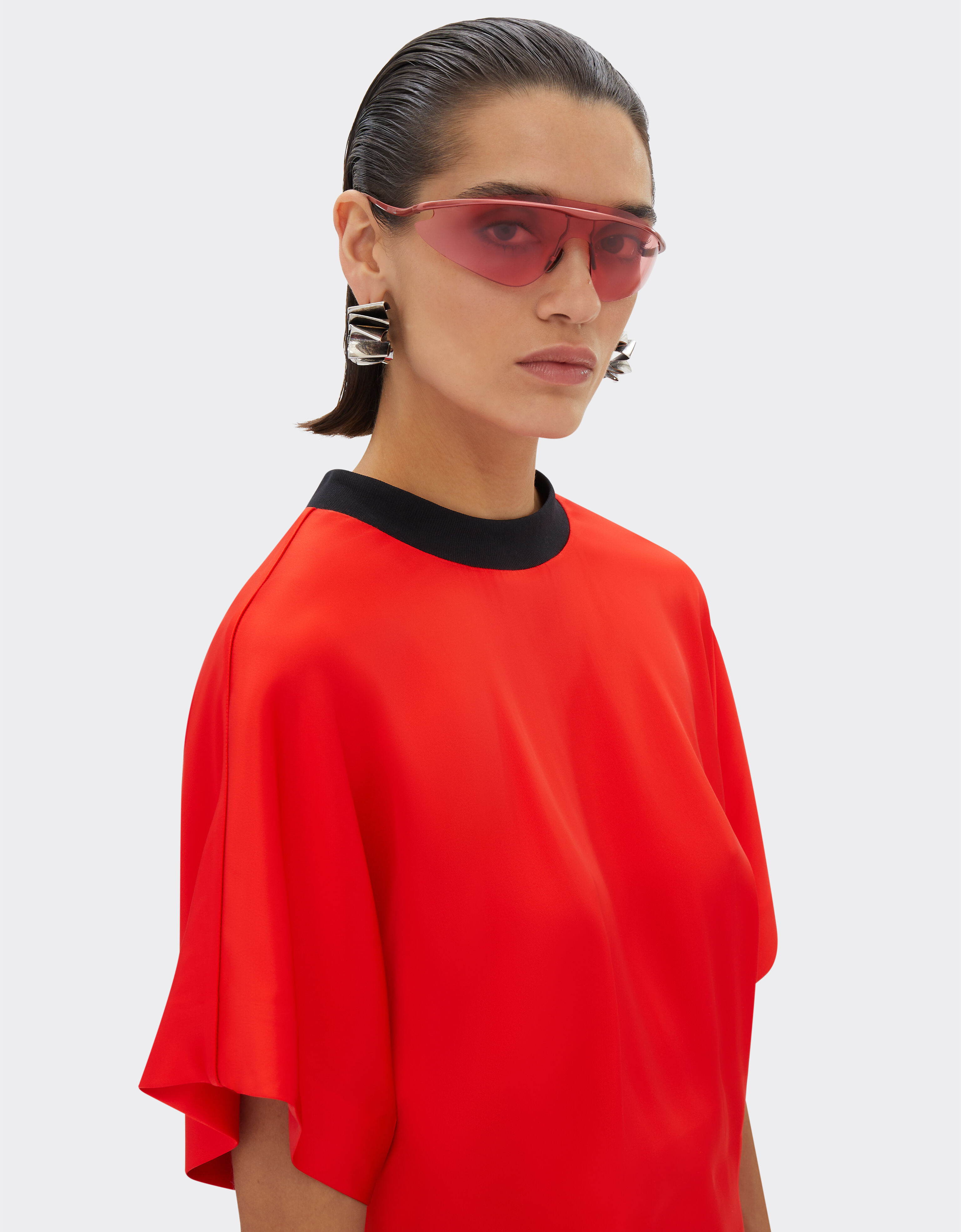 Ferrari Lunettes de soleil Ferrari en métal rouge avec monture rouge Rouge F1529f