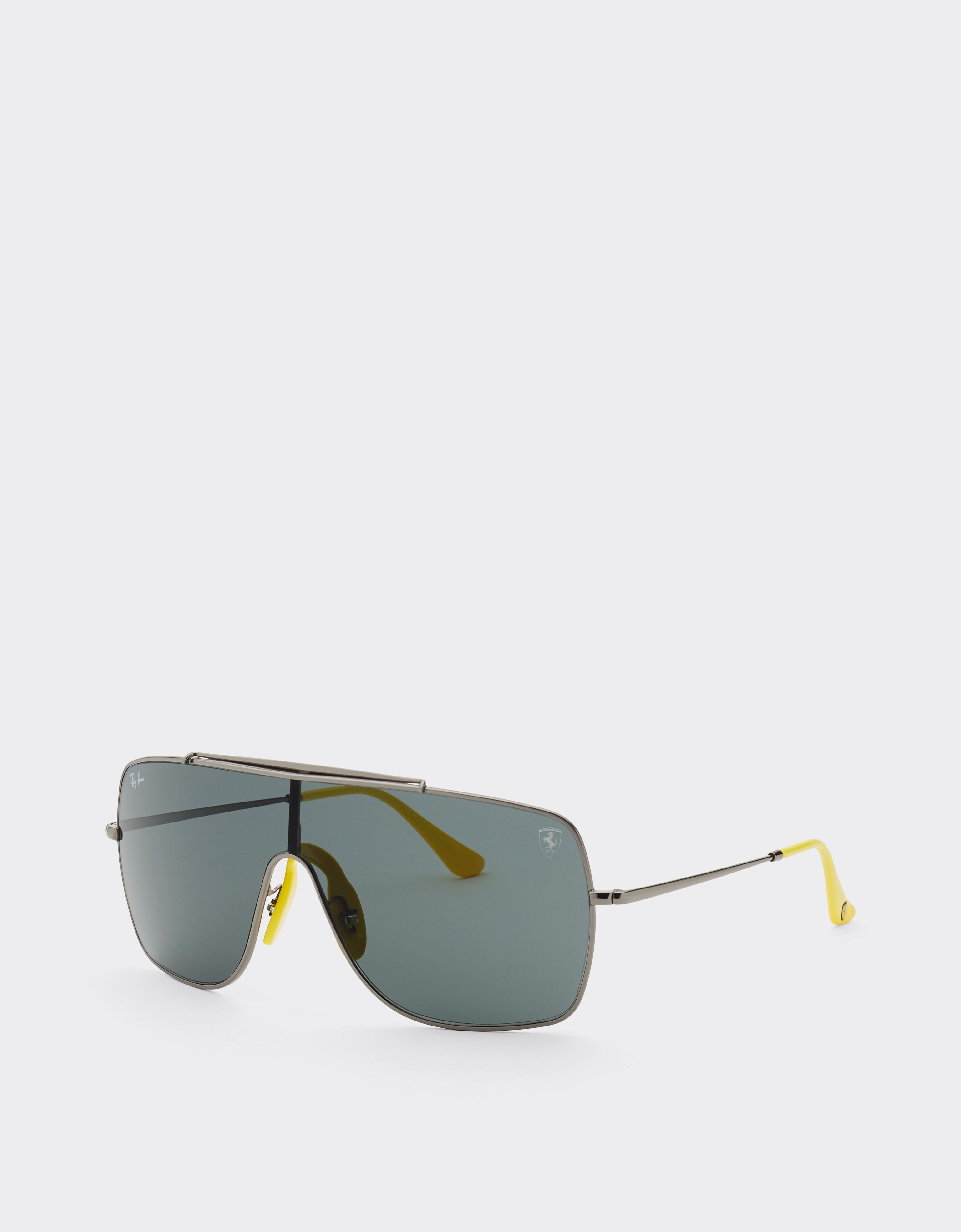 Ferrari Ray-Ban für Scuderia Ferrari RB3697MF in Metall Gewehrlaufgrau mit dunkelgrauen Gläsern Dunkelgrau F1506f