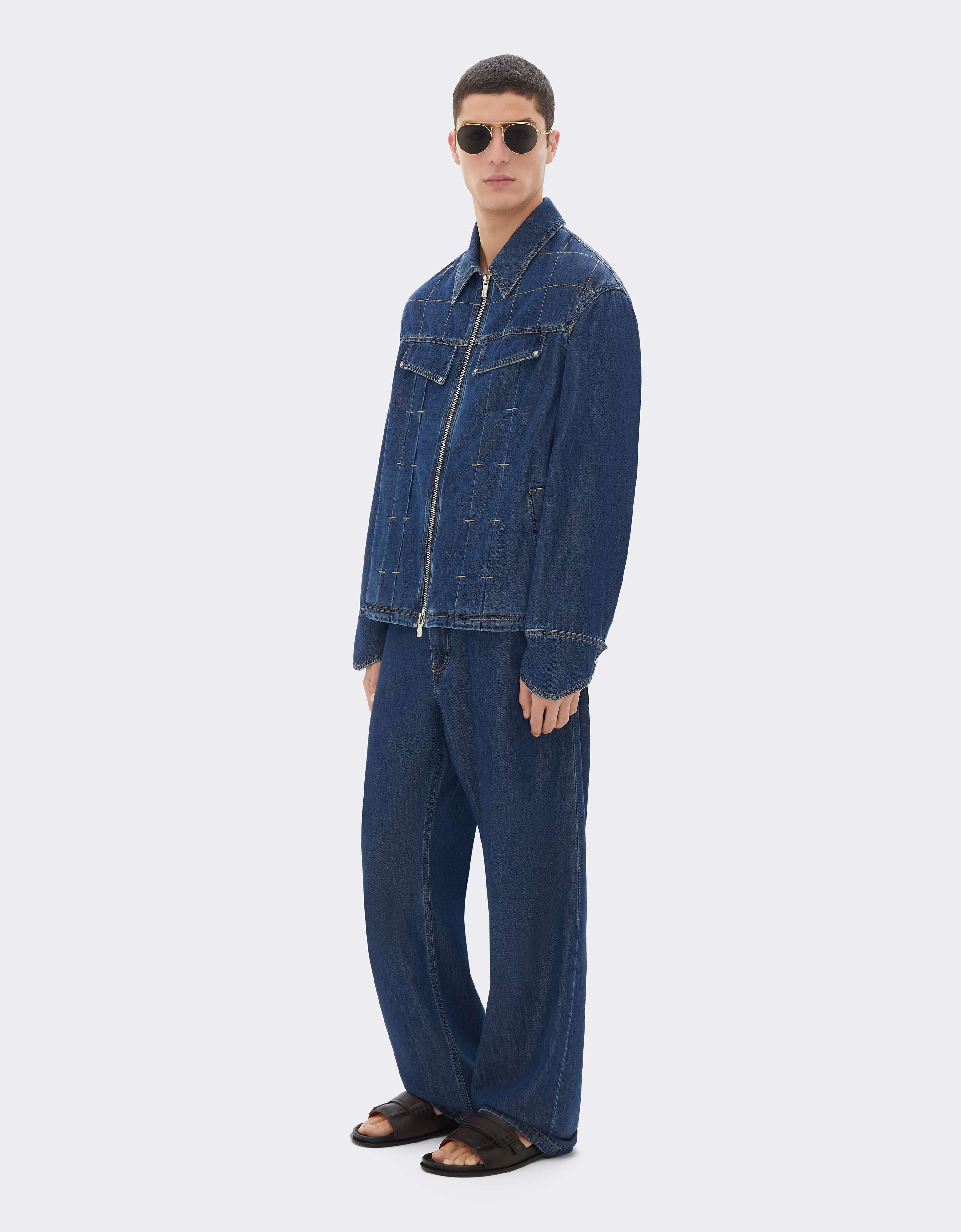 Ferrari Denim Jacket with Topstitching Blu Denim CDMJK0008DCO0014f