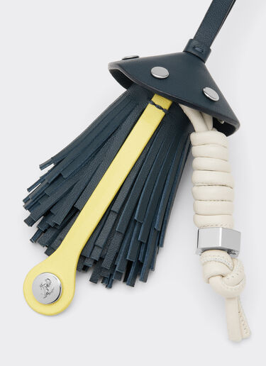 Ferrari Nappa leather charm with scooby and fringes Ultramarine 50019f