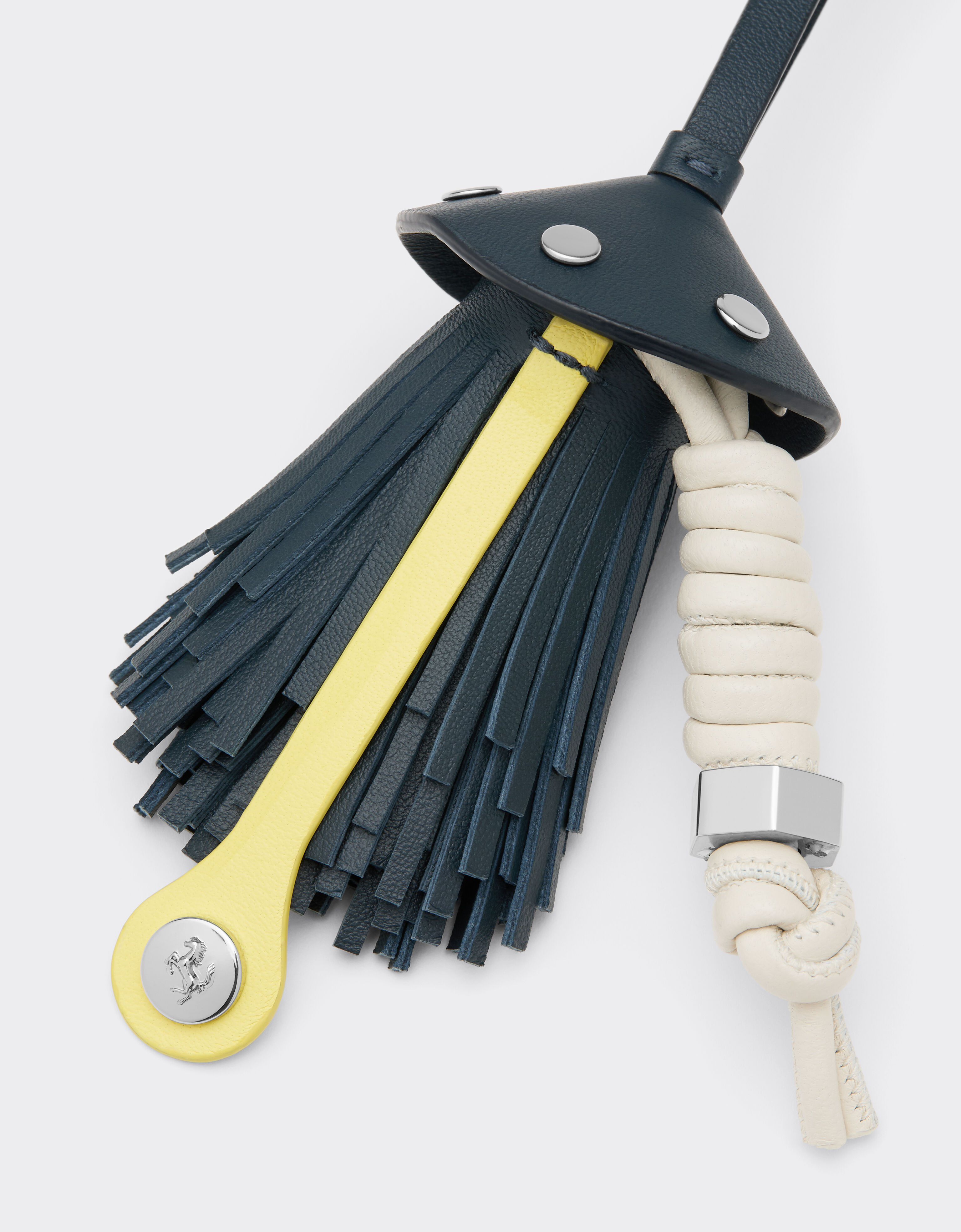 Ferrari Nappa leather charm with scooby and fringes Ultramarine 50019f