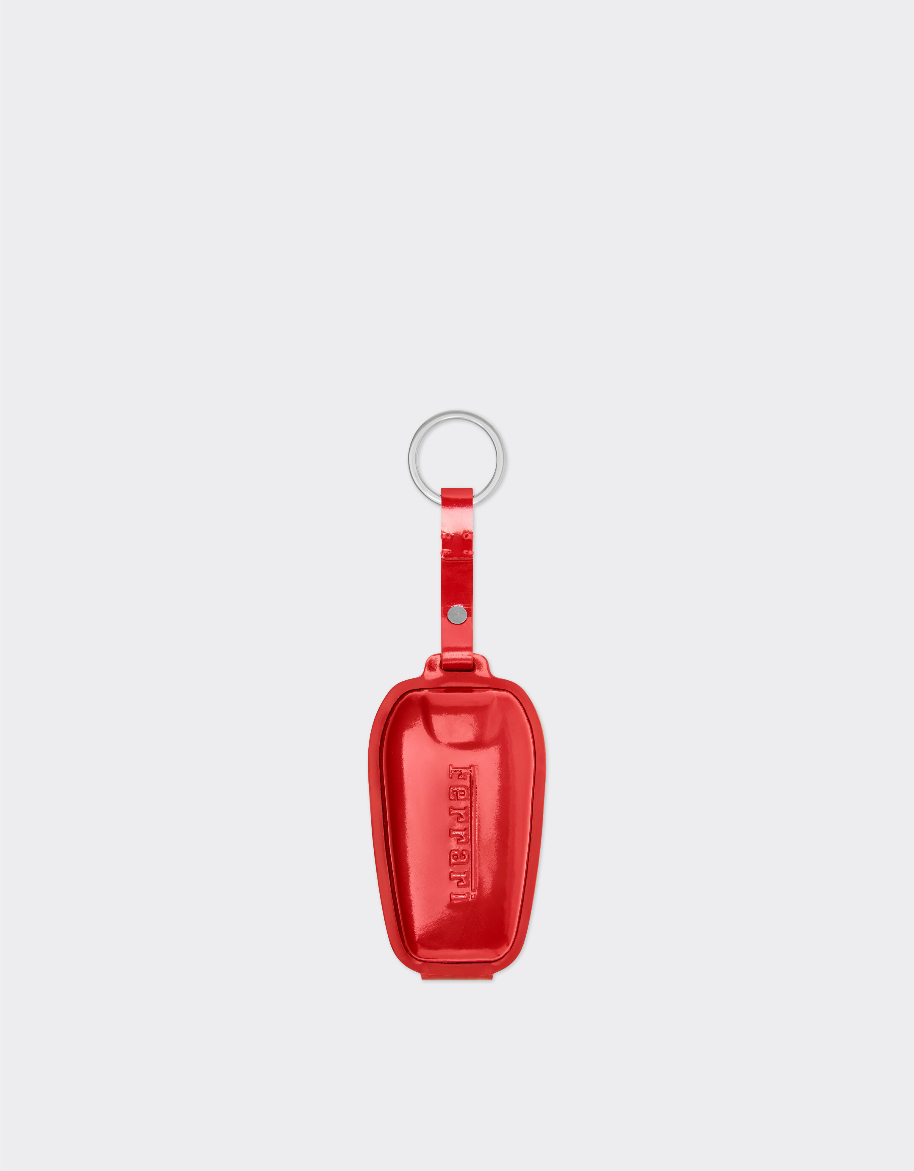 Ferrari Ferrari keyring in glossy leather Rosso Dino 49749f