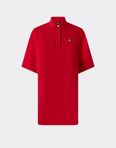  Polo-Minikleid aus technischem Piqué Rosso SJWDR0023JCO0023f