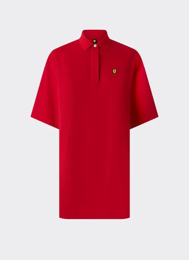  Mini-robe polo en piqué technique Rosso SJWDR0023JCO0023f