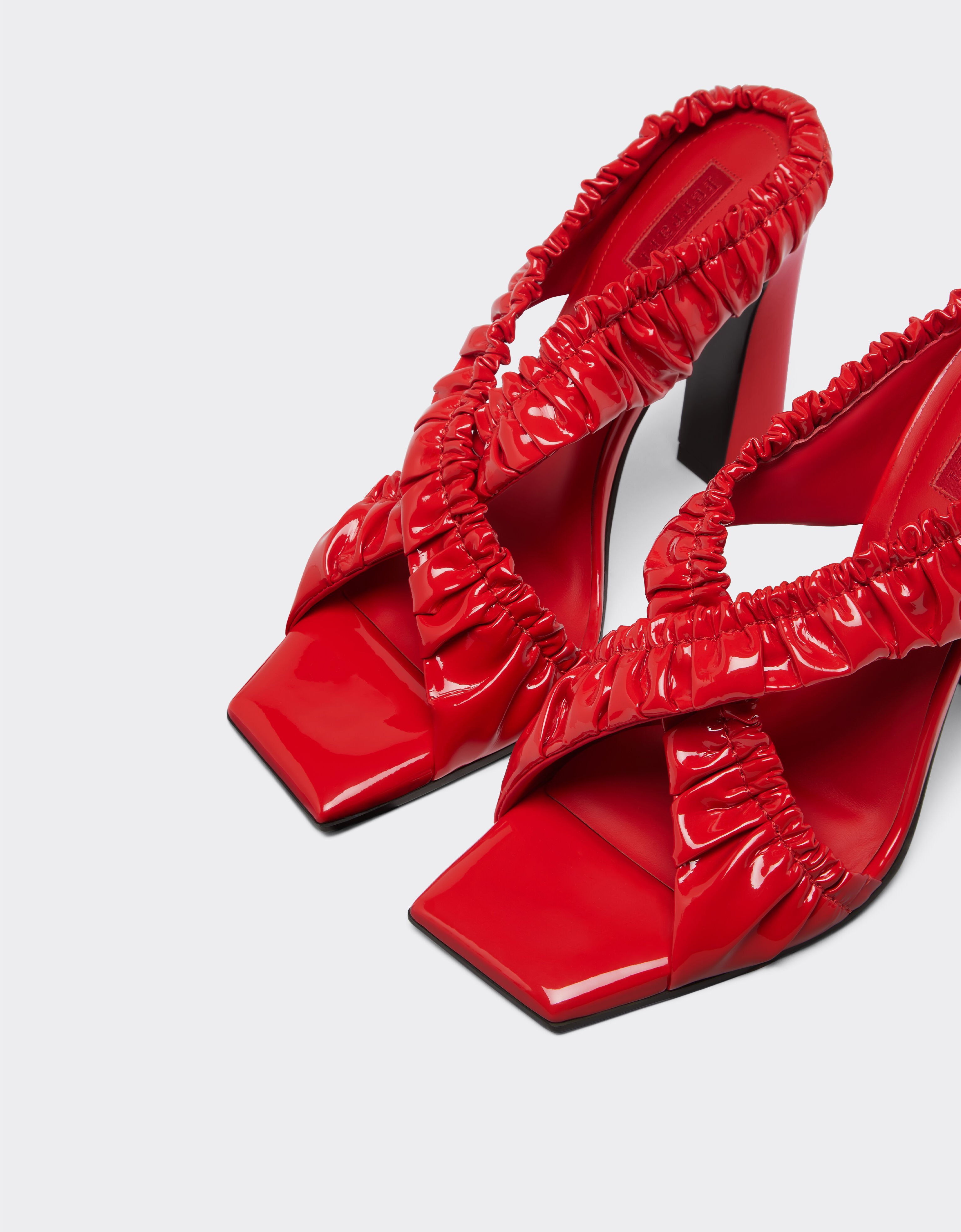 Ferrari High sandals in patent leather Rosso Dino 22025f