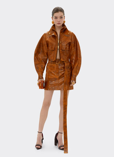 Ferrari Blouson bombardier en cuir de ronce Cuir 22358f