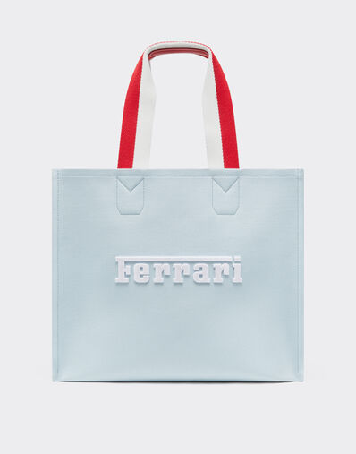 Ferrari Ferrari x Charles Leclerc canvas tote bag Steel Blue 49151f