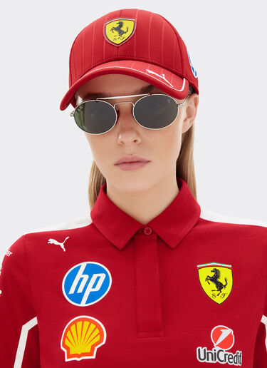 Ferrari Ray-Ban for Scuderia Ferrari RB3775M en metal plateado y rojo con lentes verdes Plata LA0ECf