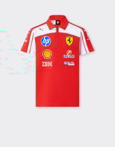 Ferrari Replica 2026 Puma for Scuderia Ferrari HP children's polo shirt Red LA0H5fK