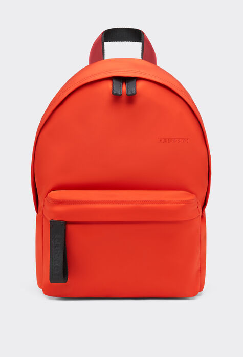 Ferrari Solid-colour nylon rucksack Rosso Dino 48175f