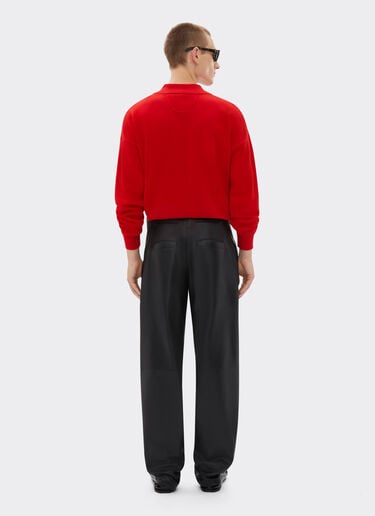 Ferrari Cashmere sweater with V-neck Rosso Dino 21651f