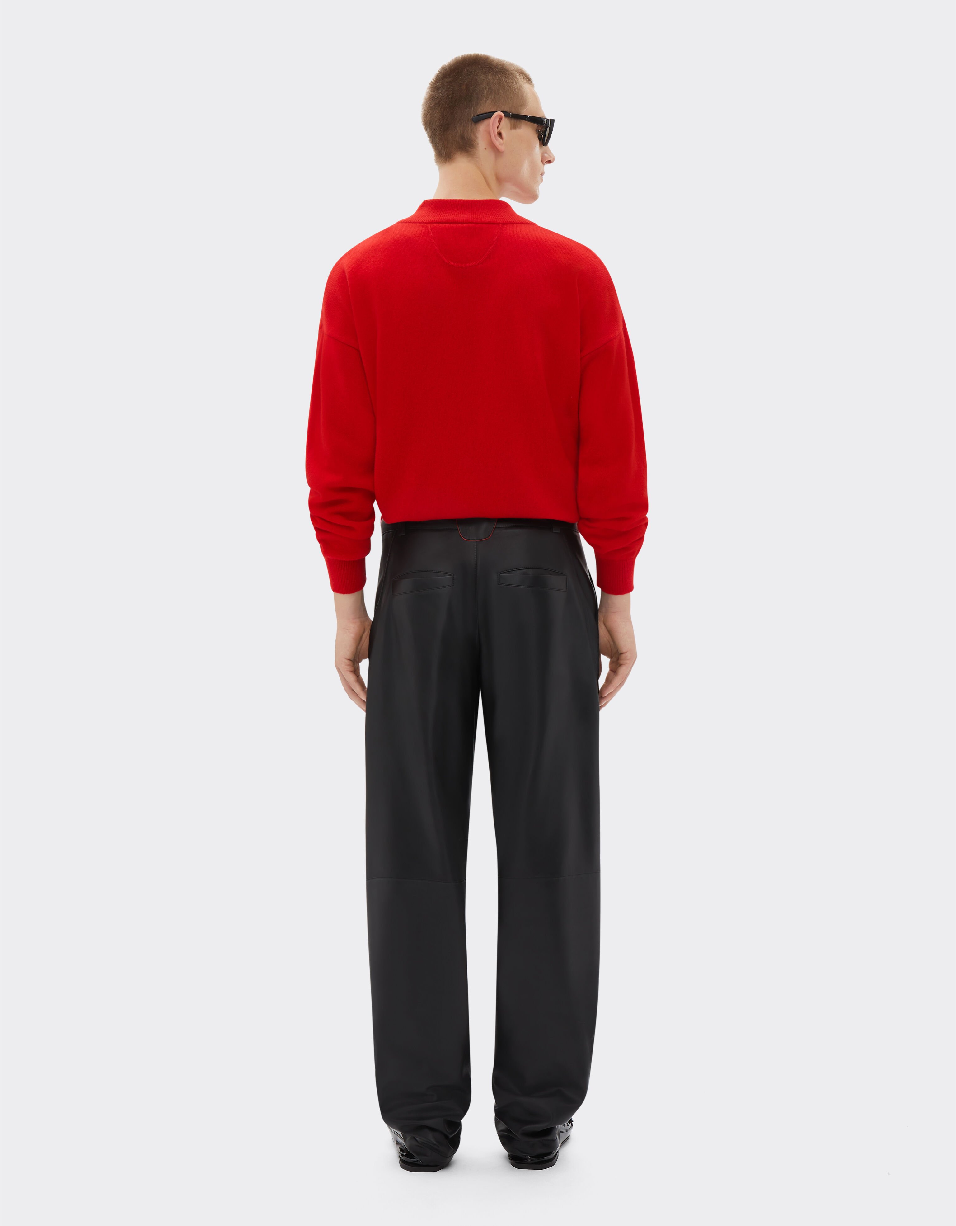 Ferrari Cashmere sweater with V-neck Rosso Dino 21651f