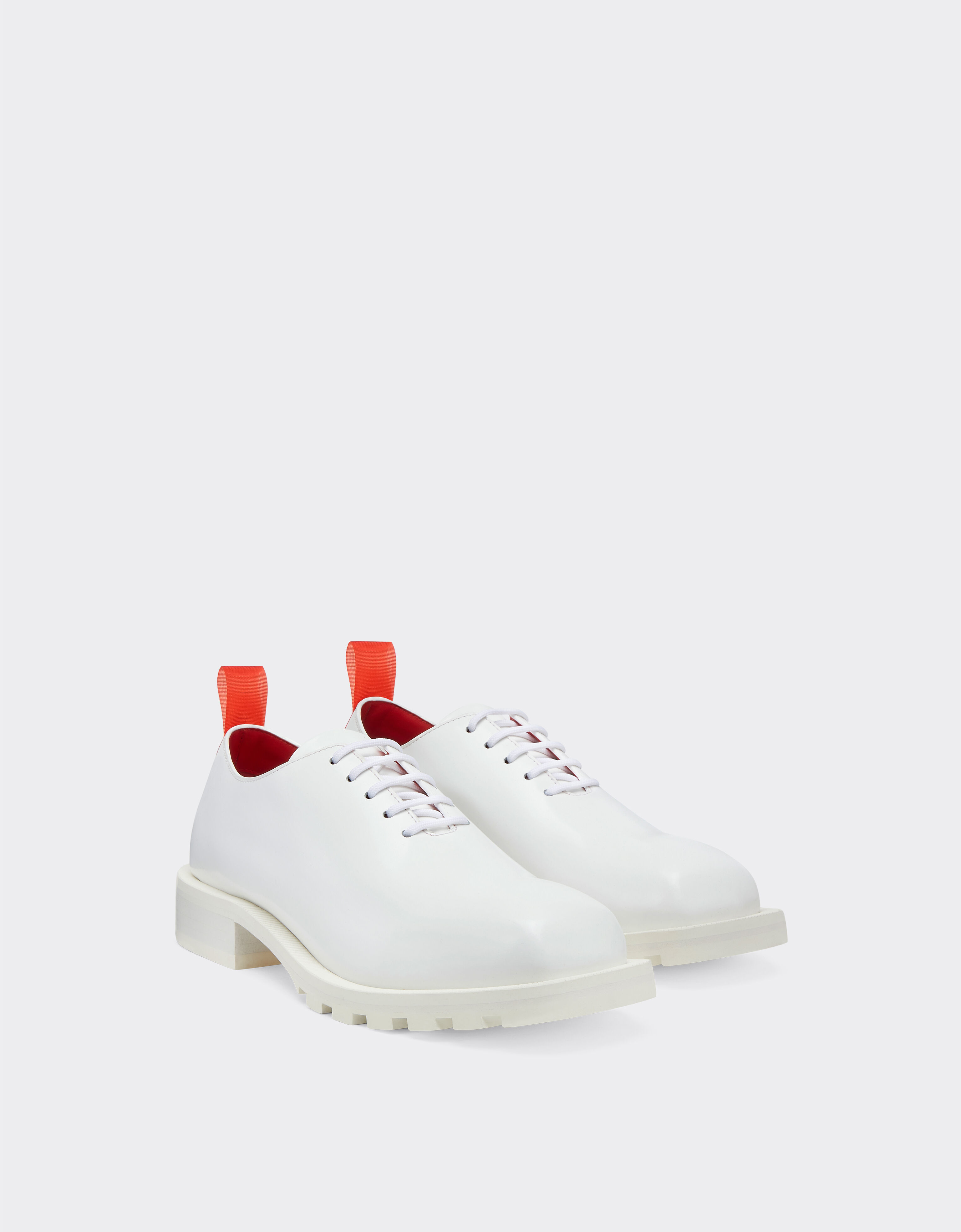 Ferrari Zapato derby en piel lisa Blanco óptico 21119f