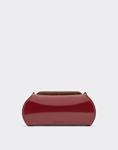 Ferrari Ferrari Dino leather wallet with shoulder strap Cherry 49275f