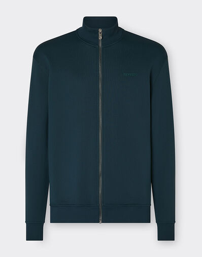 Ferrari Sweater in technical fabric with zip Army 21192f