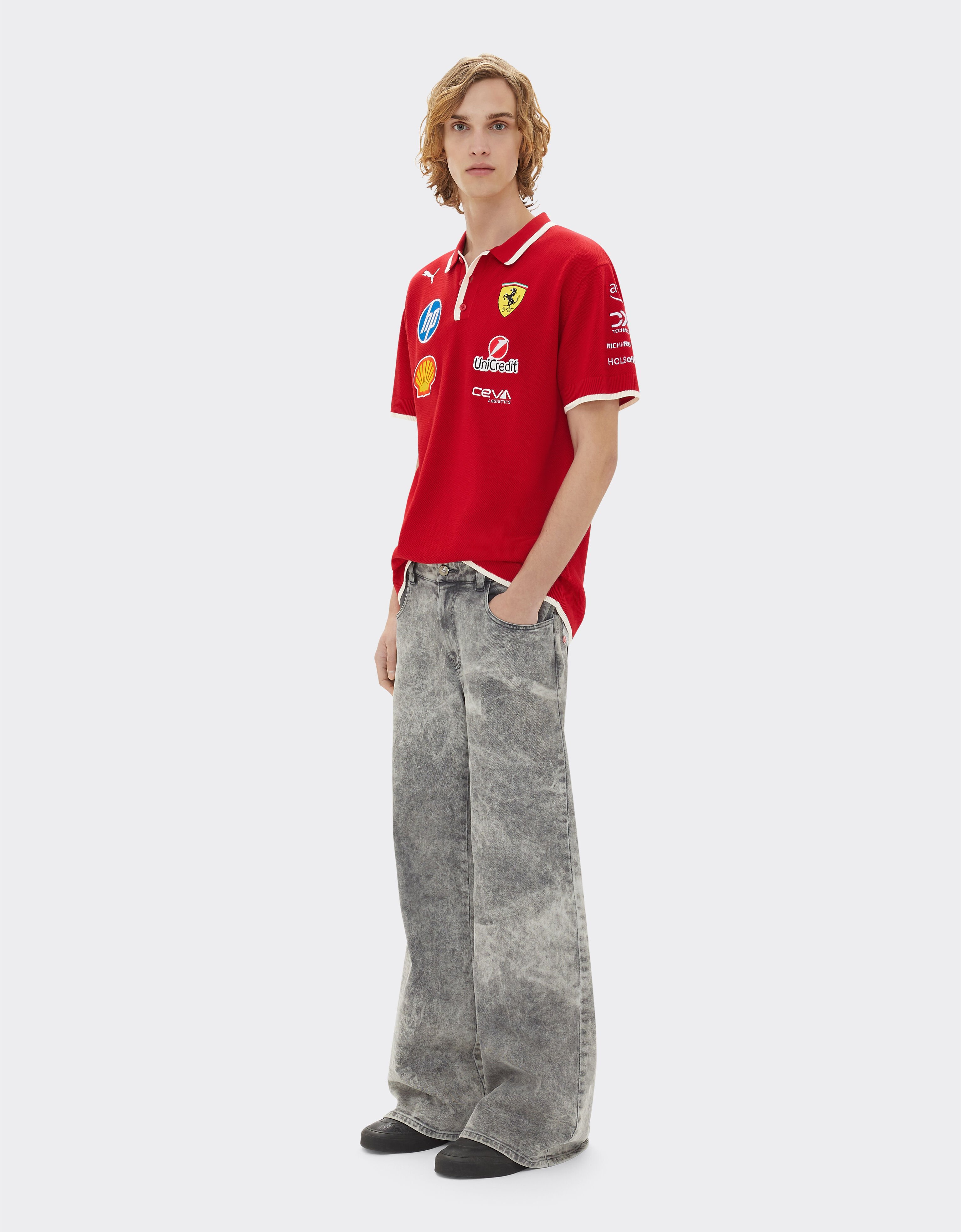 Ferrari Puma for Scuderia Ferrari HP Shanghai Special Edition polo shirt Red LA04Jf