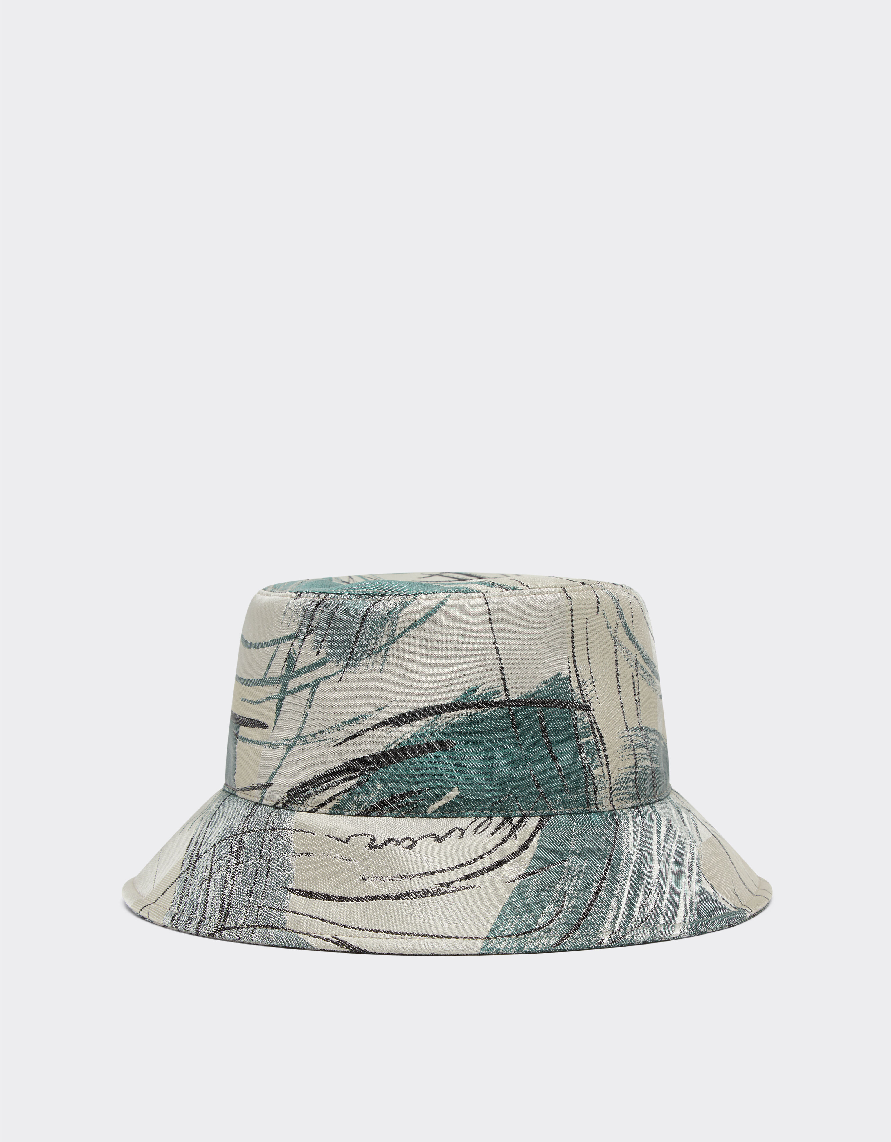 Ferrari Bucket hat in jacquard fabric with brushed motif Ecru 21938f