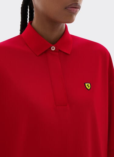  Mini-robe polo en piqué technique Rosso SJWDR0023JCO0023f