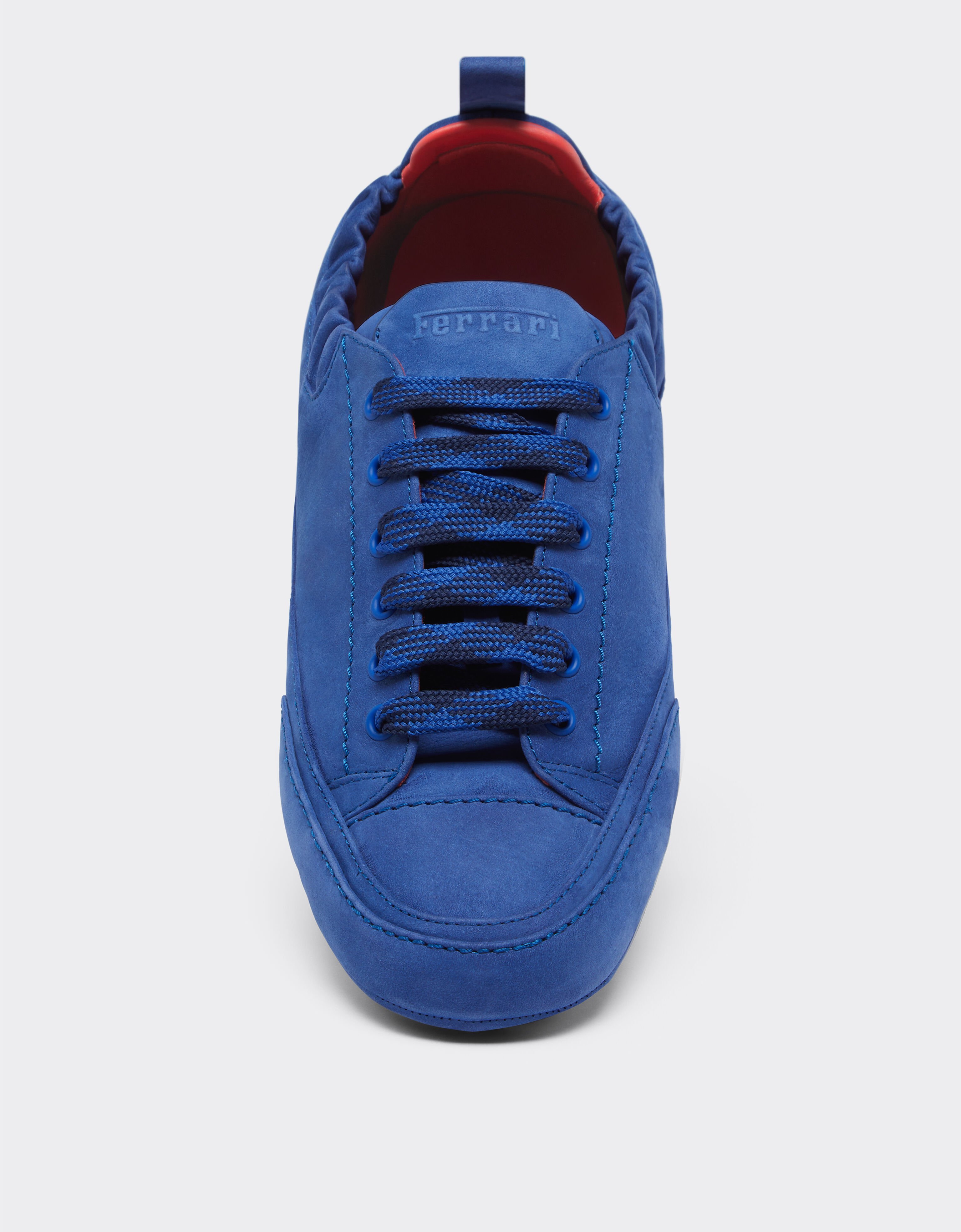 Ferrari Entrenador de conducción de cuero nobuck Klein Blue 22033f